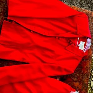 Two piece red suit